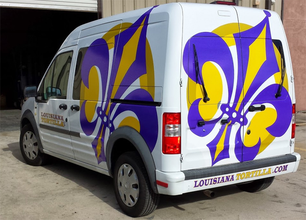 partial wrap of van